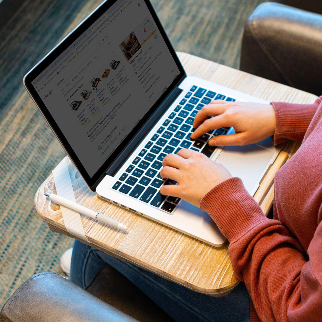 Heritage Lap Desk, White Wash-Lap Desks-LapGear®