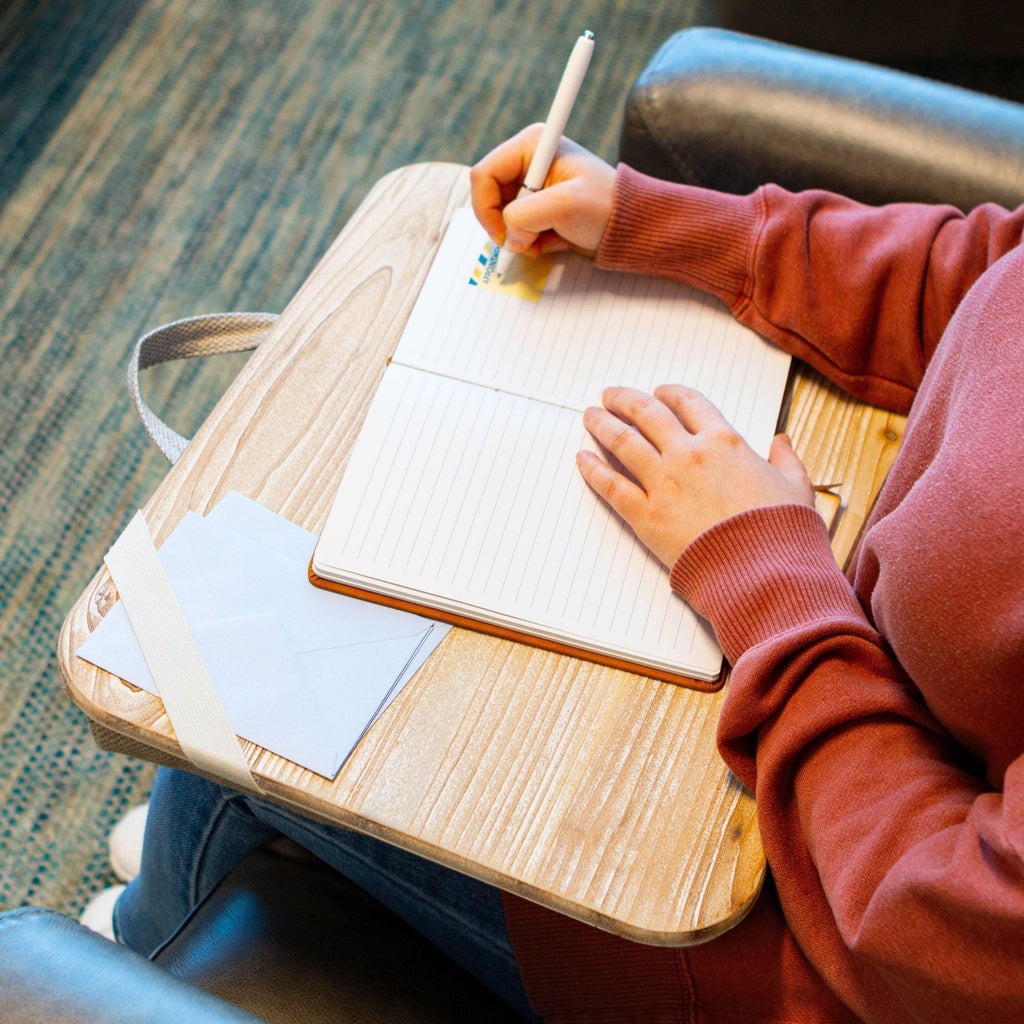 Heritage Lap Desk, White Wash-Lap Desks-LapGear®