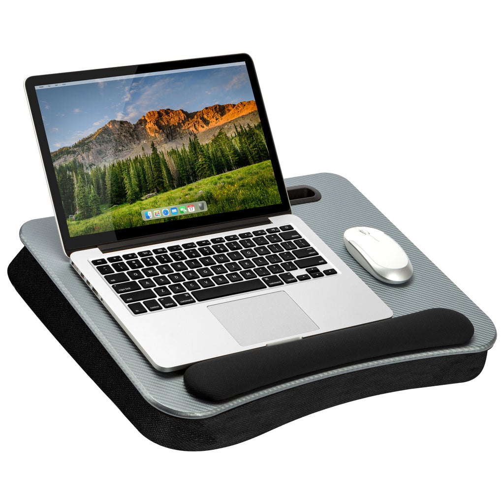 Memory Foam Lap Desk - Large, Silver Carbon-Lap Desks-LapGear®