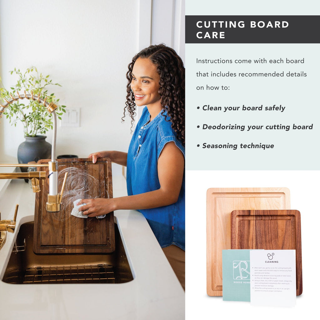 Rossie Home® Black Walnut Wood Reversible Cutting Boards-Cutting Board-LapGear®