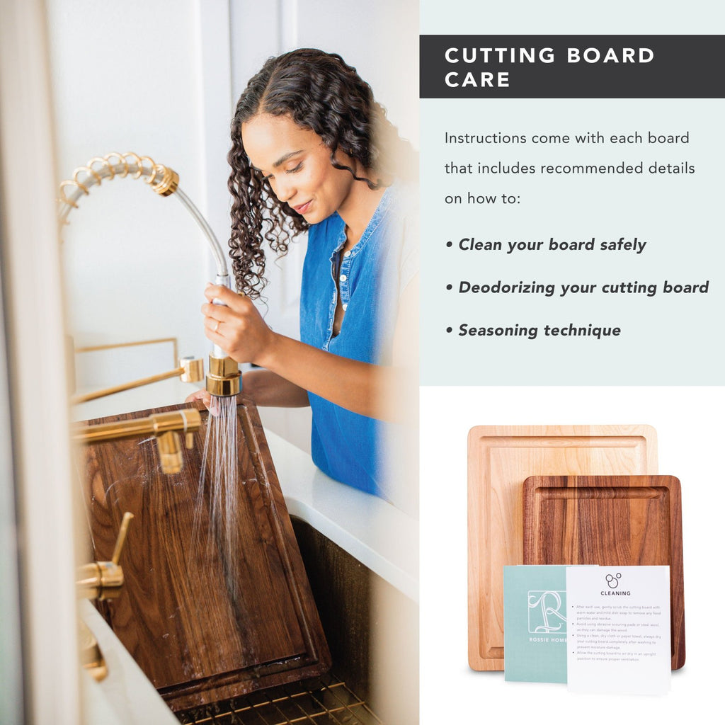 Rossie Home® Black Walnut Wood Reversible Cutting Boards-Cutting Board-LapGear®