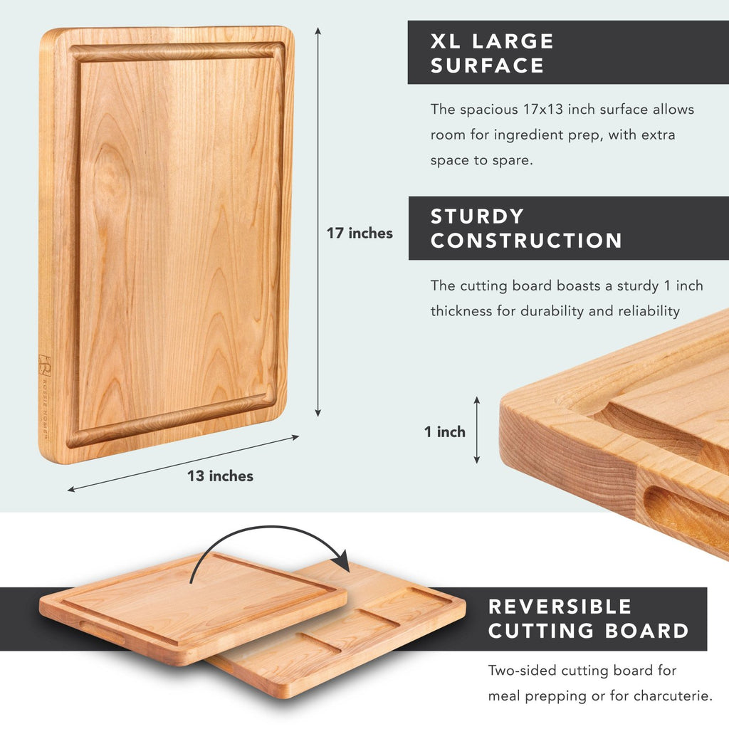 Rossie Home® Blonde Maple Wood Reversible Cutting Boards-Cutting Board-LapGear®