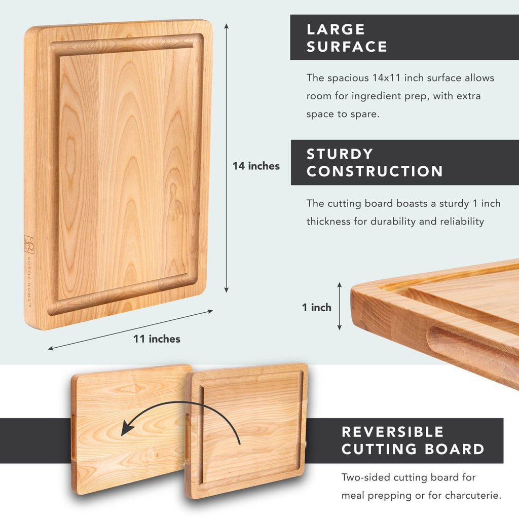 Rossie Home® Blonde Maple Wood Reversible Cutting Boards-Cutting Board-LapGear®